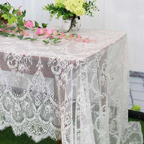 Vintage-Lace-Tablecloth 60x120-Inch Small Lace Rectangle Tablecloth Lace Boho...
