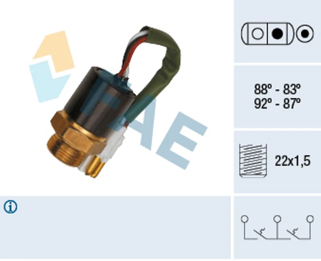 FAE Thermoschalter Temperaturschalter Kühlerlüfter 37890 für CITROËN C25 Bus 4x4