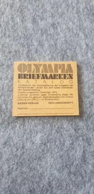 Briefmarken Deutsche Bundespost, Markenheftchen,  Olympiamarken 1972, gestempelt 3