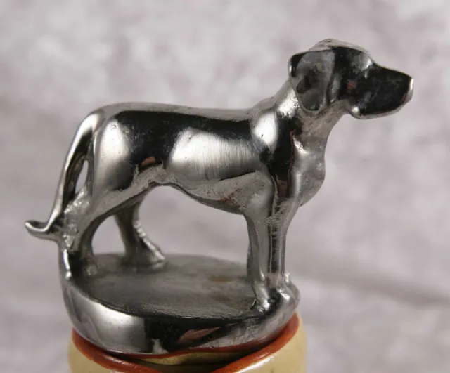 Labrador Retriever white metal cork bottle stopper 3 inches tall pedigree dog