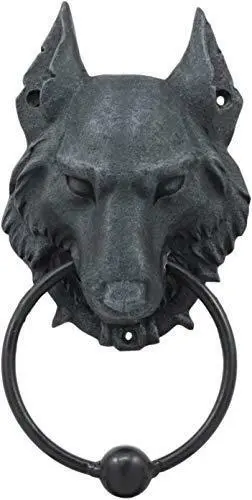 Pacific Giftware 8.5 Inch Evil Wolf Gargoyle Resin Door Knocker Statue Figurine