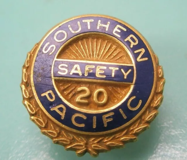 -Southern Pacific Railroad 1/20 10k Gold Filled 20 Vintage Tie Tack Lapel Pin tr