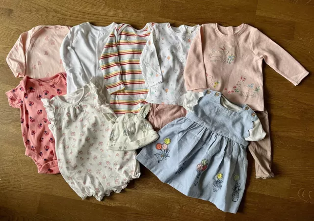 Baby Girls Clothes Bundle 3-6 Months x12 Dress Outfit Baby Grows Trousers Vests