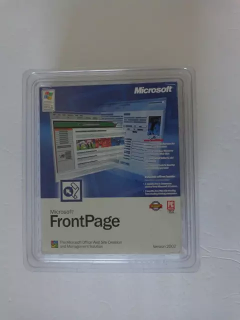 Microsoft Front Page 2002 For Windows Web Site Software