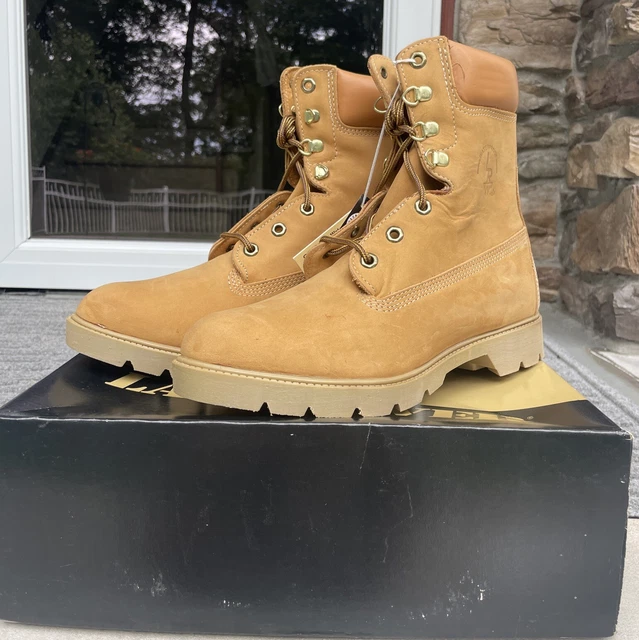VINTAGE LAND ROVER THOM McAN LEATHER WHEAT WORK BOOTS IN BOX 