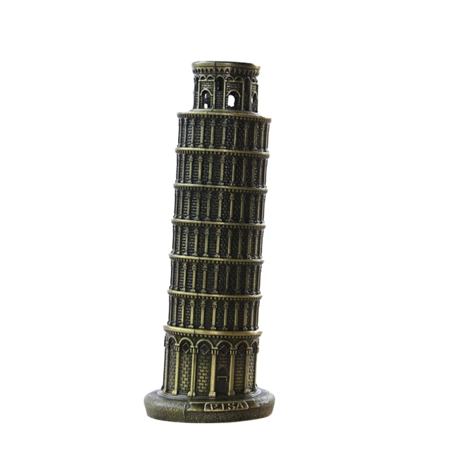 Retro torre inclinada metal artesanía modelo europeo decoración salón decoración