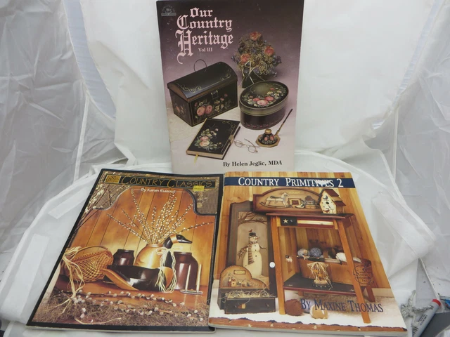 Our Country Heritage Vol III Classics Primitives Libro de pintura lote de 3 volúmenes patrón
