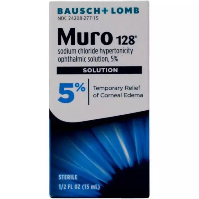 Bausch & Lomb Muro 128 - Ophthalmic Solution - 15 mL / 0.5 Oz [Healthcare]