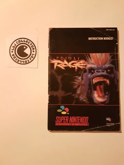 Primal Rage - Super Nintendo Snes - Notice EUR