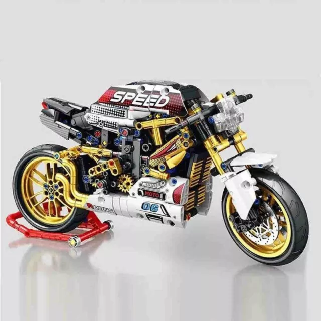 Building Blocks Set MOC Street Motorcycle Bikes Bricks DIY Model Kids Toys