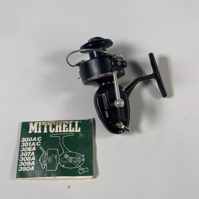 VINTAGE MITCHELL 300A Spinning Fishing Reel Red Stripe Made in