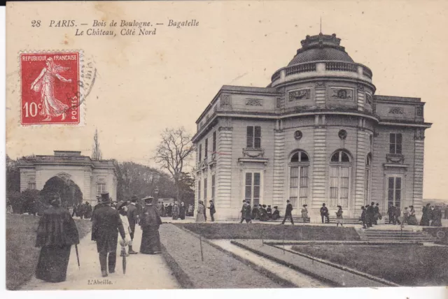 Cpa Paris Bois De Boulogne Bagatelle Le Chateau Cote Nord