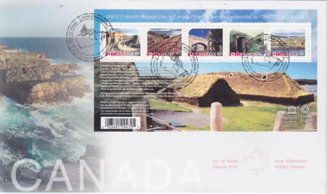 Canada 2017 FDC #2963 UNESCO World Heritage Sites