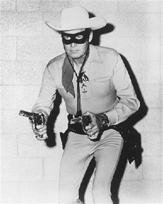Clayton Clayton Moore come John Reid The Lone Poster Stampa 61x50.8cm Bella Immagine 