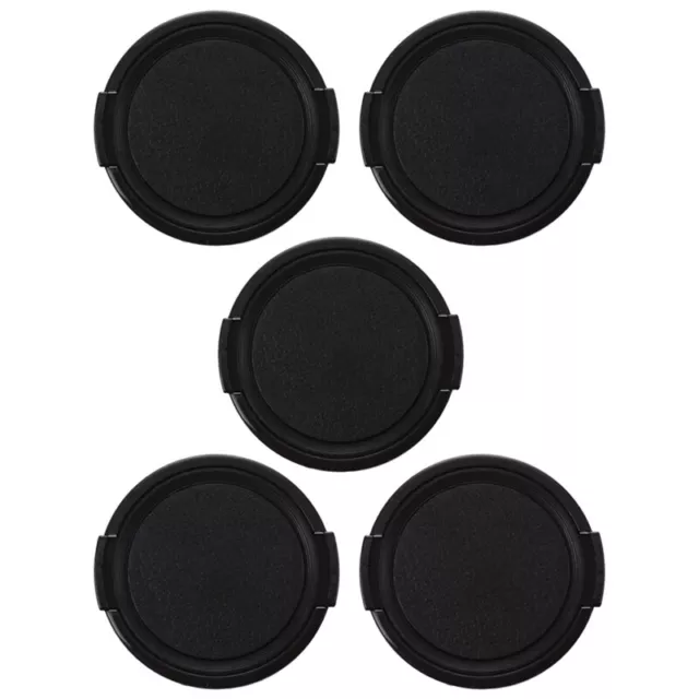 5X Camera Plastic Side Pinch Clip on Front Lens   Cover Black 49mm H2T26957