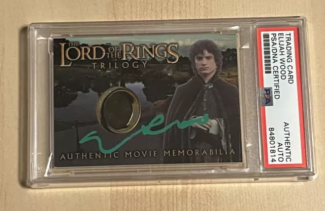 Elijah Wood Signed Auto 2004 Topps Chrome Lord Of The Rings Frodo Relic Psa/Dna