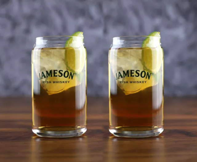 Jameson Irish Whisky Can Shape Cocktail Glass x2- Tumblers 350ml Brand New Boxed