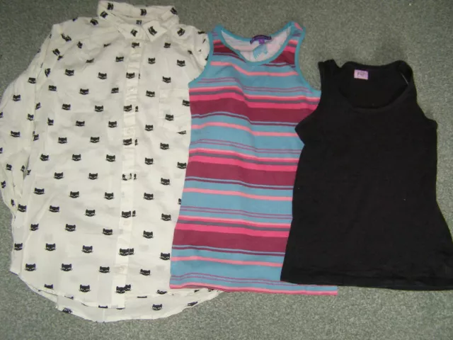 Pacchetto di abiti estivi per ragazze età 7-9 Gap Zara H&M pigiami pantaloncini pantaloni denim 3