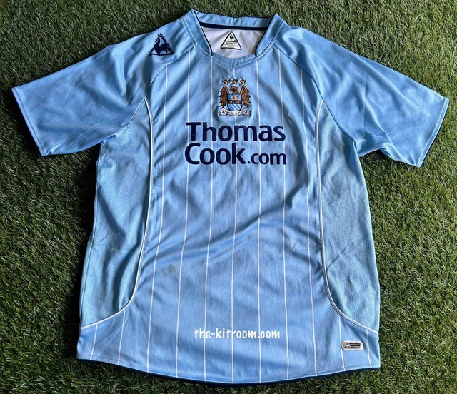 Maillot Manchester City 2007-2008 – Extérieur Le Coq Sportif, #11 Elano, Taille XS