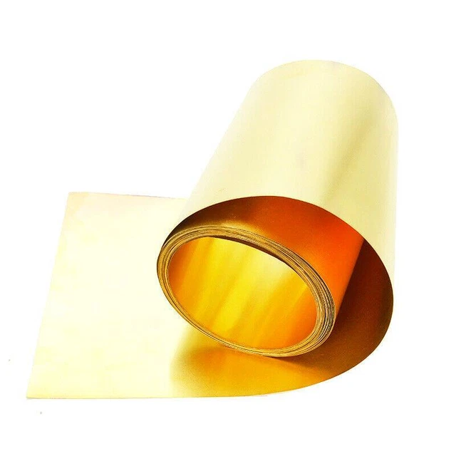 Lotto 0,1-0,8 mm strisce metalliche in ottone, pellicola in lamiera sottile per fai-da-te