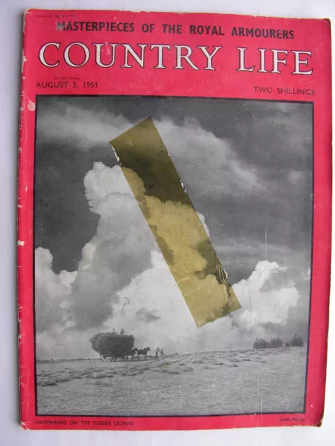 COUNTRY LIFE MAGAZIN 1951 3. August Guinness-Werbung Ashby St Ledgers Mad Ludwig