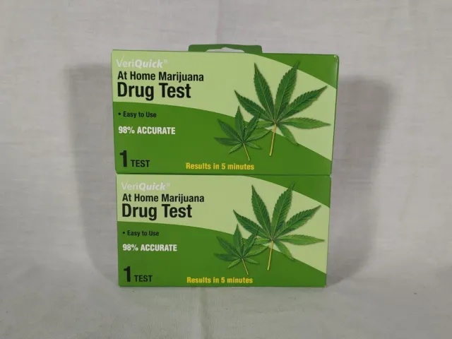 Paquete de 2 Pruebas de Drogas de Marihuana en Casa VeriQuick Fácil de Usar Resultados en 5 Minutos
