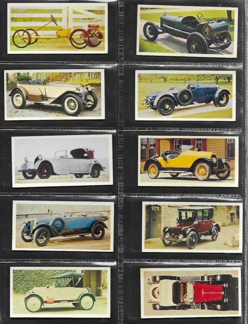 craven black cat cigarette cards vintage cars CRAVEN BLACK CAT Vintage Cars Cigarette Cards Full Set £3.04