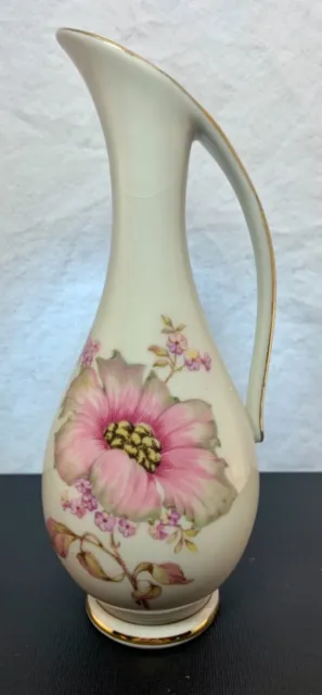 Vintage Royal Porzellan Bavaria KPM Germany 104/2 pink floral vase 20cm tall