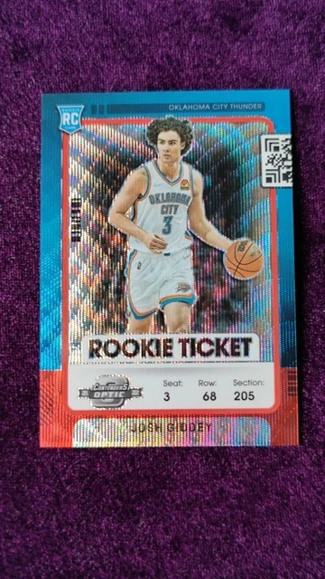 2021-22 Panini Contenders Optic Josh Giddey Red Wave Rookie Ticket RC #20