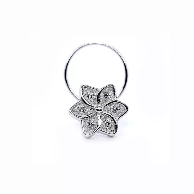 Indisch Traditionell 92.5 Pure Sterlingsilber Kostüm Nase Nadel Für Damen &