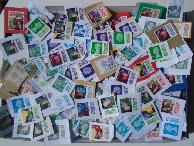 1.Kilo Of Bar-Coded And Postally Used Definitive Type Stamps,Totally Unsorted.