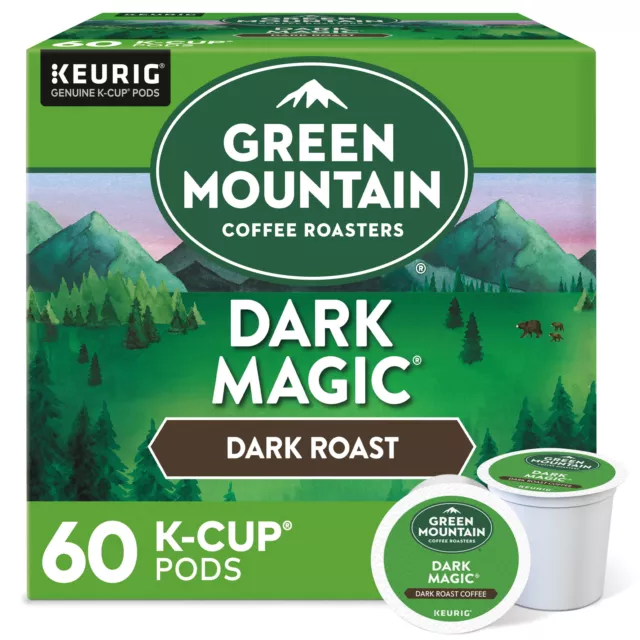 Green Mountain Coffee Roasters, Dark Magic Dark Roast K-Cup Coffee Pods,60 Count