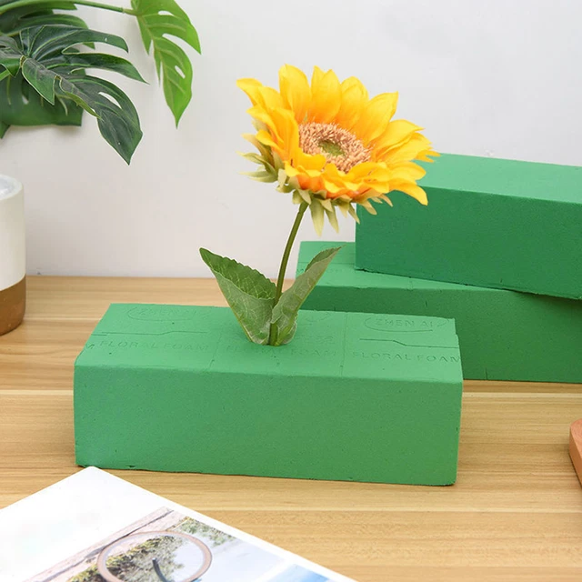 2 piezas espumas florales, corto tiempo de absorción, arreglo decorativo de plantas,