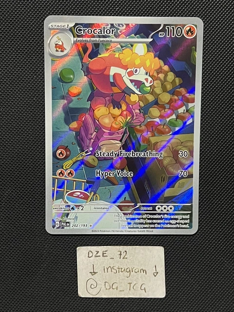 Pokemon Paldea Evolved - Crocalor - 202/193 - Illustration Art Rare - MINT