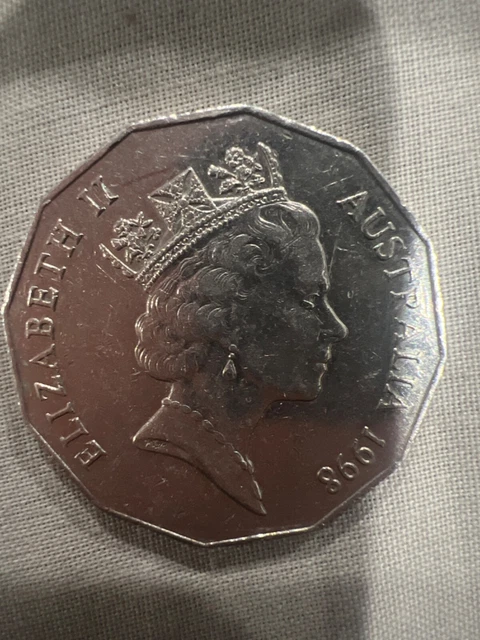 💥 Rare 50 cent Piece Australian Coin 1998