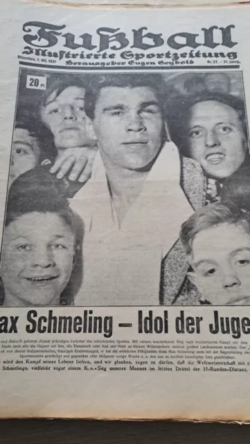 Die Illustrierte Sportzeitung (wie kicker) Nr. 27/21. Jhrg 07.07.1931 Schmeling