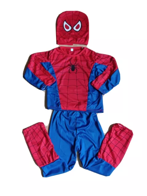 Déguisement Spiderman Complet, rouge et bleu, 5-6ans 