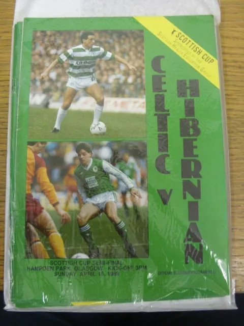 16/04/1989 Scottish Cup Semi-Final: Celtic v Hibernian [At Hampden Park] . Footy