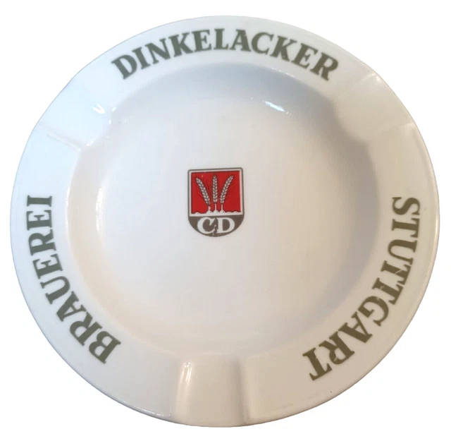 Vintage German Ashtray Dinkelacker Stuttgart Brauerei Rastal-Werk 6"