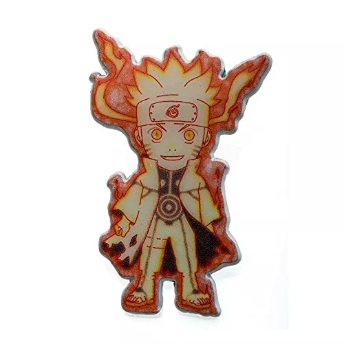 Naruto Chibi en Llamas con Licencia Oficial Animado Figura El Joven Ninja Enamel