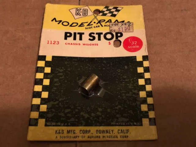 VTG K&B Model Rama Pit Stop Slot Car Chassis Weights 1123 NOS