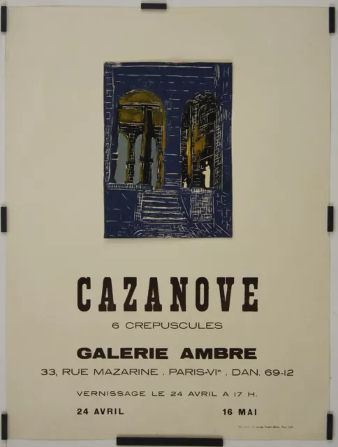 Cazanove 6 Twilight Amber Gallery circa 1960 Original Exhibition Posters