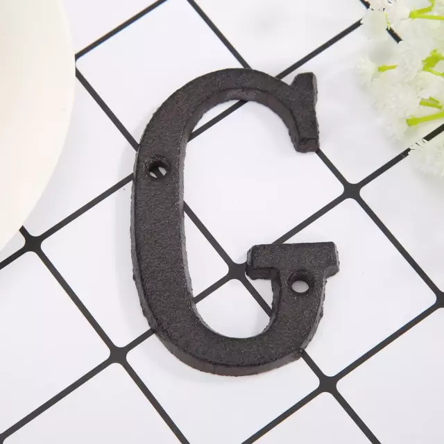 Metal Letters Alphabet Cast Iron House Sign Doorplate DIY Cafe Wall Decor #Q
