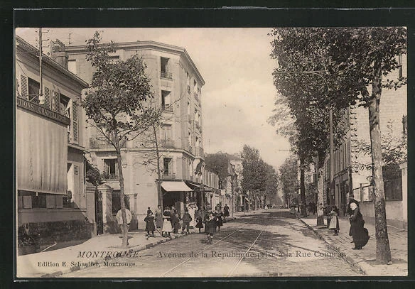 CPA Montrouge, Avenue de la République à la Rue Couprie