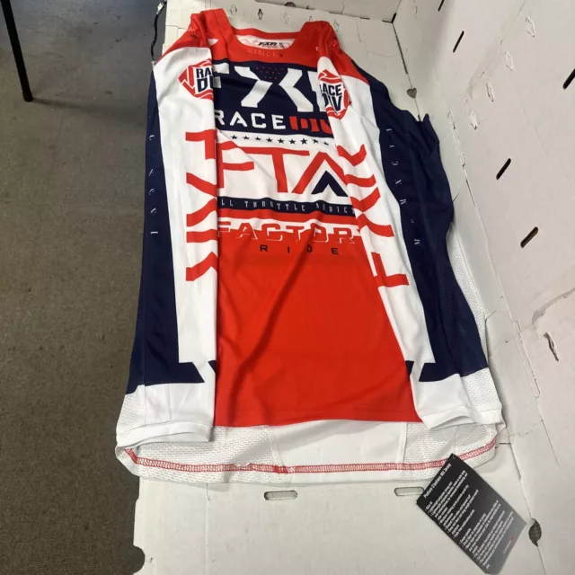 FXR Podium Gladiator MX Jersey White/Red/Navy (XL)