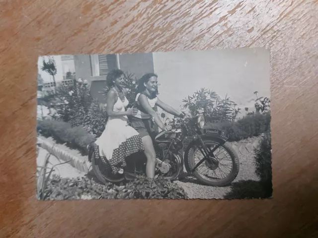 Cartolina Moto Bianchi Cesenatico 1948 Anni 40 50 Moto Bianchi Foto