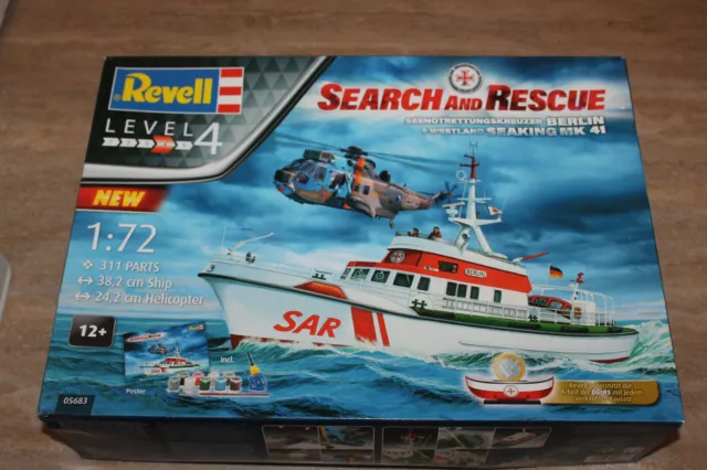 Revell 05683 Search & Rescue Set Berlin + Seaking + Zubehör 1:72 NEU mit OVP