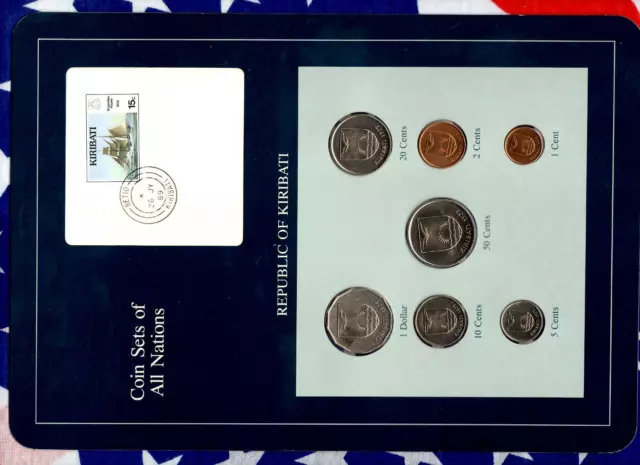 Coin Sets of All Nations Kiribati All 1979 UNC $1,50,20,10,5,2,1 cents 26JY89