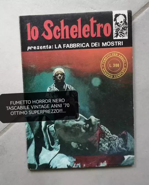 Lo Scheletro Presenta N. 37 - Horror Nero Tascabile Vintage - Edifumetto 1978