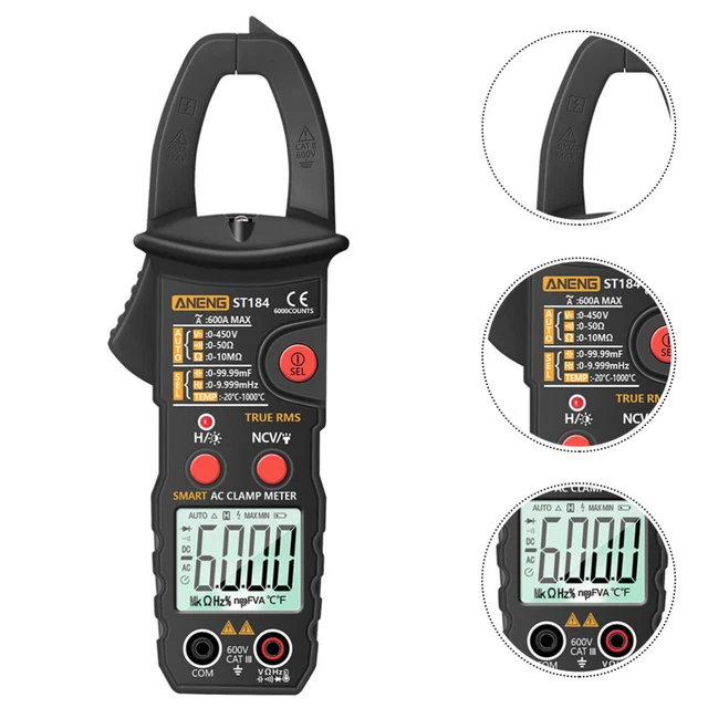 Multimetro Digitale A Pinza DT-266 - Voltmetro Amperometro Portatile Con Tester Di Resistenza E Continuità